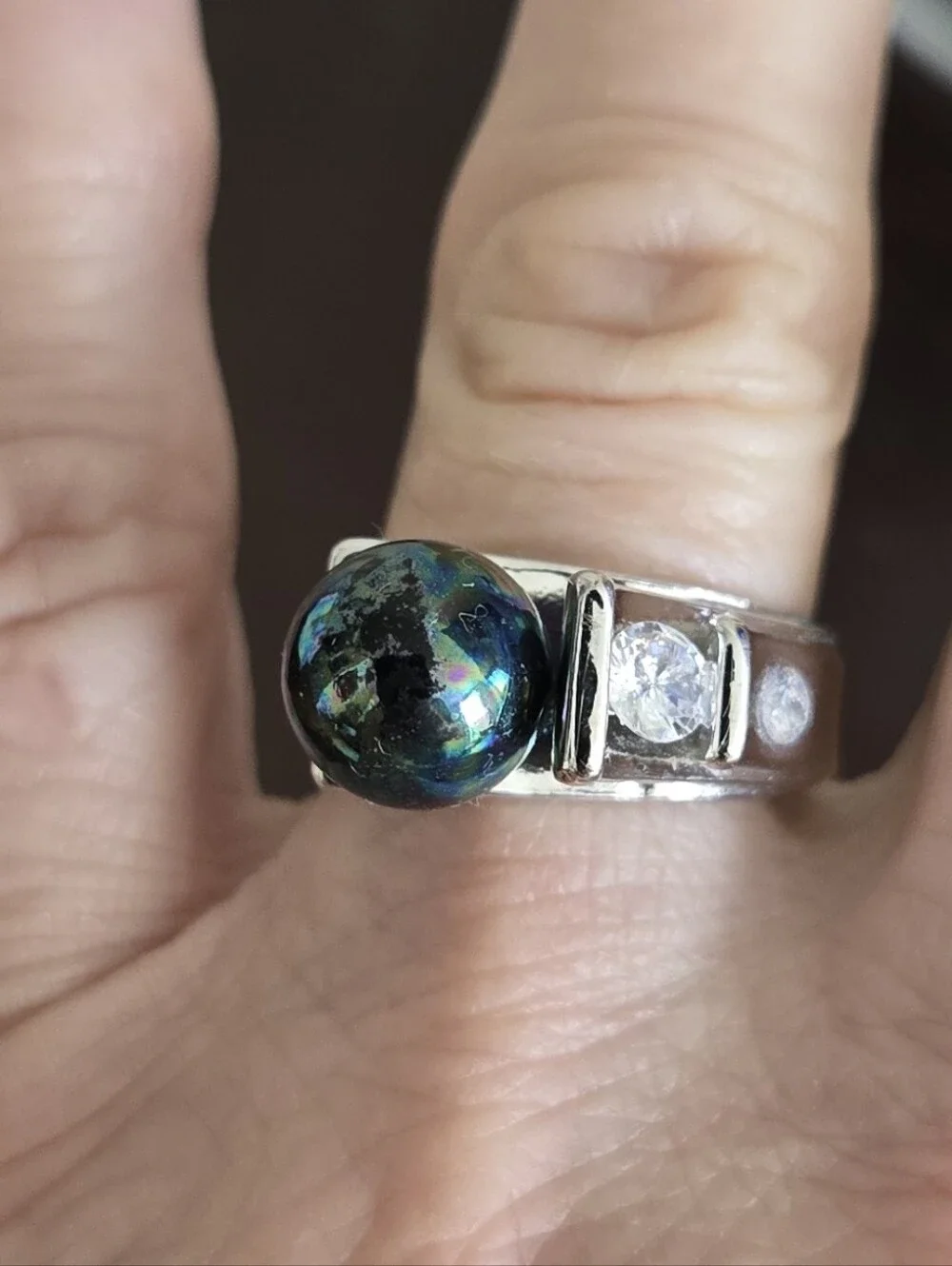 Mixed Fashion Ring Set — Pink Pearl, Gold & Silver Tones And Sterling silver